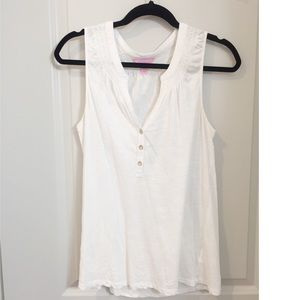 Lilly Pulitzer Essie Top in Resort White, Size M